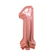 Balon din Folie Vivimall, Cifra 1, 81 cm, Pentru Aer sau Heliu, Roz Auriu - vivimall.ro