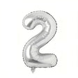 Balon din Folie Vivimall, Cifra 2, 81 cm, Pentru Aer sau Heliu, Bulk, Argintiu - vivimall.ro