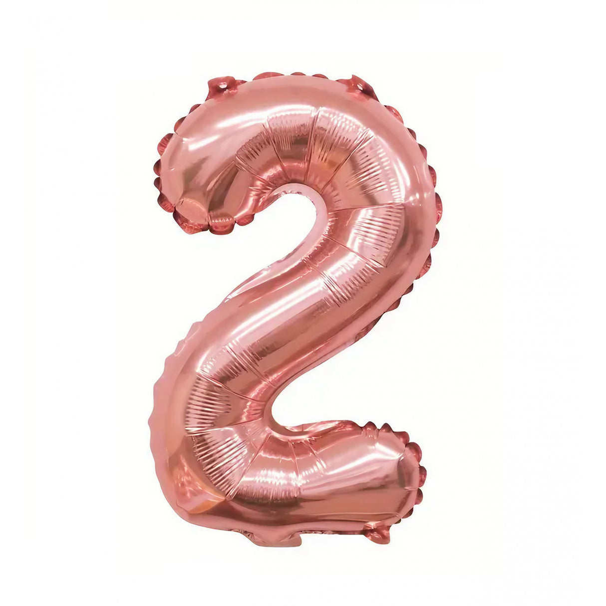 Balon din Folie Vivimall, Cifra 2, 81 cm, Pentru Aer sau Heliu, Bulk, Roz Auriu - vivimall.ro
