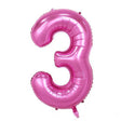 Balon din Folie Vivimall, Cifra 3, 81 cm, Pentru Aer sau Heliu, Mov - vivimall.ro