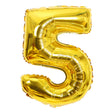 Balon din Folie Vivimall, Cifra 5, 81 cm, Pentru Aer sau Heliu, Bulk, Auriu - vivimall.ro