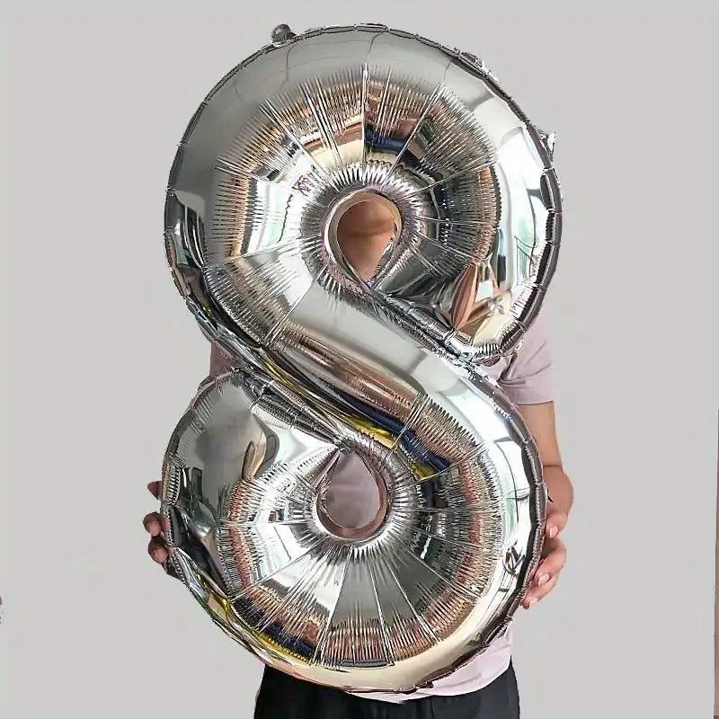 Balon Din Folie Cifra 8, 81 Cm, Pentru Aer Sau Heliu, Bulk - vivimall.ro