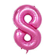 Balon din Folie Vivimall, Cifra 8, 81 cm, Pentru Aer sau Heliu, Bulk, Roz - vivimall.ro