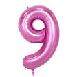 Balon din Folie Vivimall, Cifra 9, 81 cm, Pentru Aer sau Heliu, Bulk, Mov - vivimall.ro