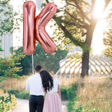 Balon Folie Metalizata Litera K, Vivimall, 100 cm, Umflati cu Heliu sau Aer, Ambalaj Individual, Pai inclus, Rose Gold - vivimall.ro
