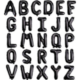 Balon din folie metalizata, 40 cm, Balon Folie Metalizata Litera D, Vivimall, 40 cm, Umflati cu Heliu sau Aer, Ambalaj Individual, Pai inclus, Negru, Litera D - vivimall.ro