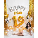 Balon Din Folie Metalizata, Figurina Cifra, Tema Aniversare 100 Cm, Ambalaj Individual, Pai Inclus, Umflare Cu Aer Sau Heliu, Cifra 9 - vivimall.ro