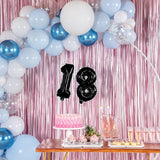 Balon Din Folie Metalizata, Figurina Cifra, Tema Aniversare 100 Cm, Ambalaj Individual, Pai Inclus, Umflare Cu Aer Sau Heliu, Cifra 8 - vivimall.ro
