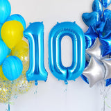 Balon Din Folie Metalizata, Figurina Cifra, Tema Aniversare 40 Cm, Ambalaj Individual, Pai Inclus, Umflare Cu Aer Sau Heliu, Cifra 0 - vivimall.ro