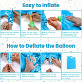 Balon Din Folie Metalizata, Figurina Cifra, Tema Aniversare 100 Cm, Ambalaj Individual, Pai Inclus, Umflare Cu Aer Sau Heliu, Cifra 7 - vivimall.ro