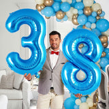 Balon Din Folie Metalizata, Figurina Cifra, Tema Aniversare 100 Cm, Ambalaj Individual, Pai Inclus, Umflare Cu Aer Sau Heliu, Cifra 8 - vivimall.ro