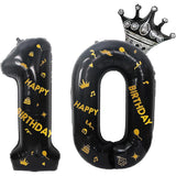 Balon Din Folie Metalizata Figurina Cifra, Scris Happy Birthday, Tema Aniversare 100 Cm, Ambalaj Individual, Pai Inclus, Umflare Cu Aer Sau Heliu, Cifra 1 - vivimall.ro