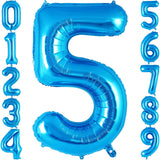 Balon Din Folie Metalizata, Balon Aniversar, 40 Cm, Ambalaj Individual, Pai Inclus, Cifra 5 - vivimall.ro