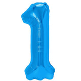 Balon Din Folie Metalizata, Figurina Cifra, Tema Aniversare 40 Cm, Ambalaj Individual, Pai Inclus, Umflare Cu Aer Sau Heliu, Cifra 1 - vivimall.ro