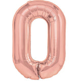 Balon din Folie Metalizata Vivimall, Figurina Cifra, Tema Aniversare 80 cm, Ambalaj Individual, Pai inclus, Umflare cu Aer sau Heliu, Rose, Cifra 0 - vivimall.ro