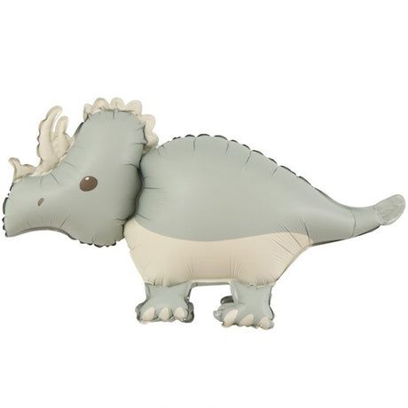 Fém fólia lufi, Animált figura, Dinoszaurusz modell, Egyedi csomagolás, Szalma mellékelve, Fújható levegővel vagy héliummal,