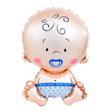 Balon din Folie Metalizata, Vivimall, Figurina Baietel, Tema Botez, 73x48 cm, Ambalaj Individual, Pai Inclus, Umflare cu Aer sau Heliu, Albastru - vivimall.ro