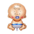 Balon din Folie Metalizata, Vivimall, Figurina Baietel, Tema Botez, 73x48 cm, Ambalaj Individual, Pai Inclus, Umflare cu Aer sau Heliu, Albastru - vivimall.ro