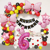 Balon din Folie Metalizata Vivimall, Figurina Cifra, Imprimeu Inimi, Tema Aniversare 80 cm, Ambalaj Individual, Pai inclus, Umflare cu Aer sau Heliu, Roz, Cifra 6 - vivimall.ro