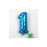 Balon din Folie Metalizata Vivimall, Figurina Cifra, Imprimeu Stele, Tema Aniversare 80 cm, Ambalaj Individual, Pai inclus, Umflare cu Aer sau Heliu, Albastru, Cifra 1 - vivimall.ro