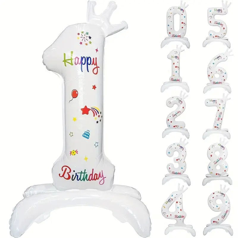 Balon Din Folie Metalizata, Figurina Cifra, Tema Aniversare 81 Cm, Ambalaj Individual, Pai Inclus, Umflare Cu Aer Sau Heliu - vivimall.ro