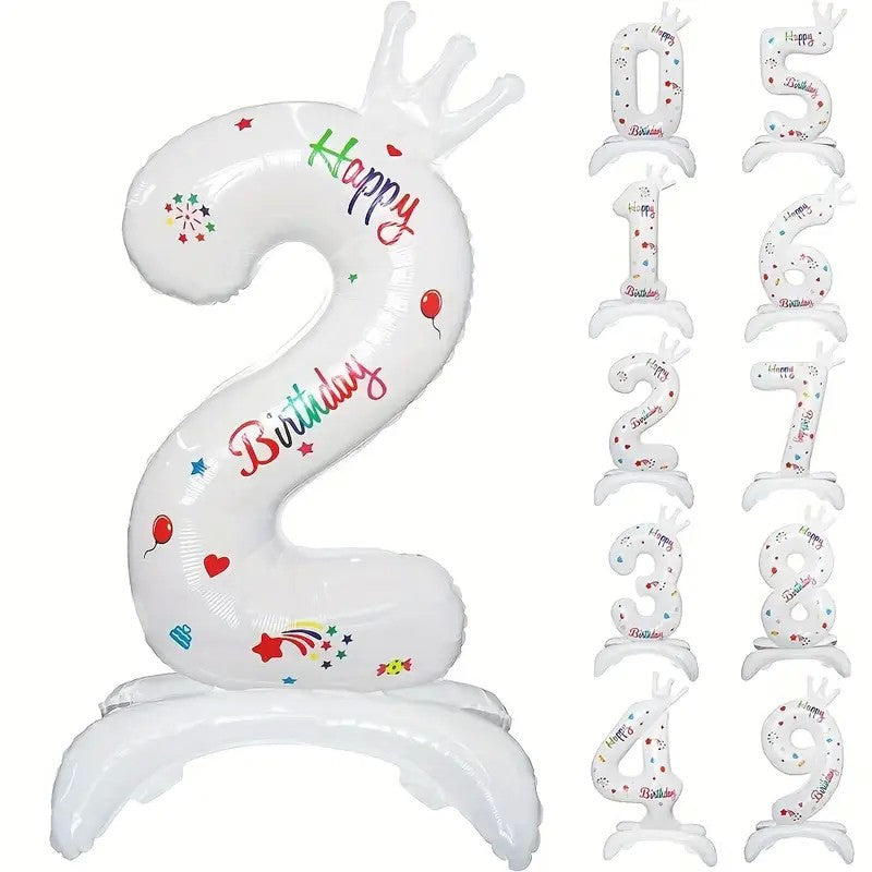 Balon Din Folie Metalizata, Figurina Cifra, Tema Aniversare 81 Cm, Ambalaj Individual, Pai Inclus, Umflare Cu Aer Sau Heliu - vivimall.ro