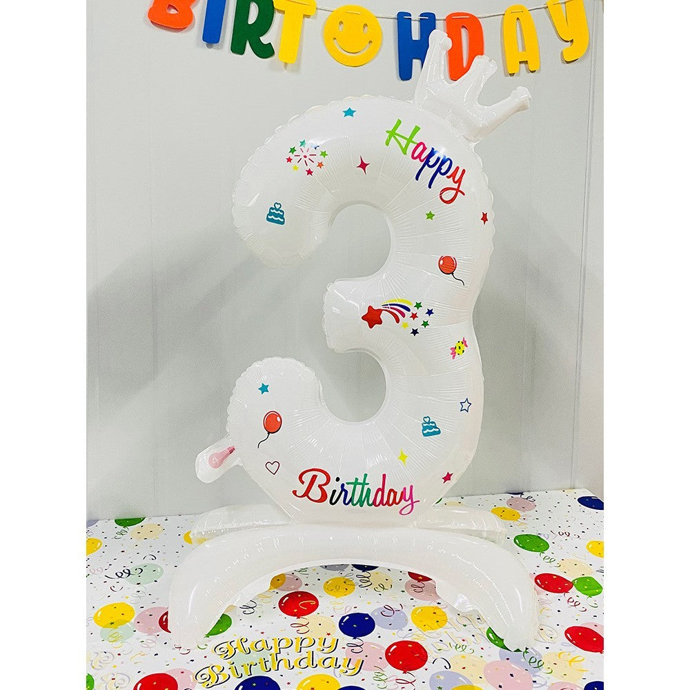 Balon Din Folie Metalizata, Figurina Cifra, Tema Aniversare 81 Cm, Ambalaj Individual, Pai Inclus, Umflare Cu Aer Sau Heliu - vivimall.ro