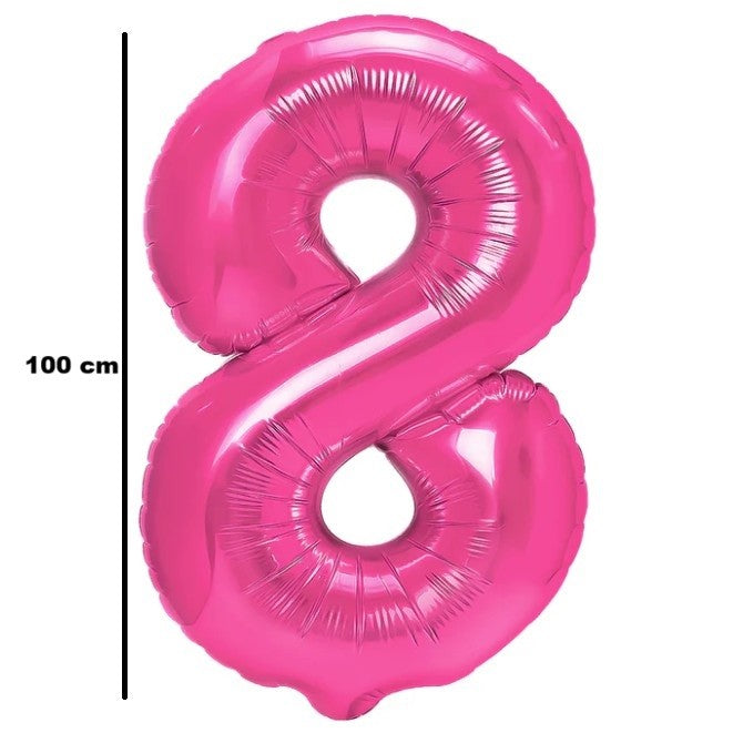 Balon Din Folie Metalizata, Figurina Cifra, Tema Aniversare 100 Cm, Ambalaj Individual, Pai Inclus, Umflare Cu Aer Sau Heliu - vivimall.ro