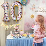 Balon din Folie Metalizata Vivimall, Figurina Cifra, Model Candy, Tema Aniversare 100 cm, Ambalaj Individual, Pai inclus, Umflare cu Aer sau Heliu, Multicolor, Cifra 1 - vivimall.ro