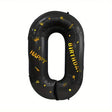 Balon din Folie Metalizata Vivimall, Figurina Cifra, Scris Happy Birthday, Tema Aniversare 100 cm, Ambalaj Individual, Pai inclus, Umflare cu Aer sau Heliu, Negru, Cifra 0 - vivimall.ro