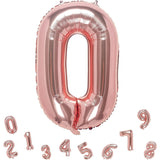 Balon din Folie Metalizata Vivimall, Figurina Cifra, Tema Aniversare 100 cm, Ambalaj Individual, Pai inclus, Umflare cu Aer sau Heliu, Coral, Rose, Cifra 0 - vivimall.ro