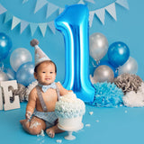 Balon Din Folie Metalizata, Figurina Cifra, Tema Aniversare 100 Cm, Ambalaj Individual, Pai Inclus, Umflare Cu Aer Sau Heliu, Cifra 1 - vivimall.ro