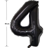 Balon Din Folie Metalizata, Figurina Cifra, Tema Aniversare 40 Cm, Ambalaj Individual, Pai Inclus, Umflare Cu Aer Sau Heliu, Cifra 4 - vivimall.ro