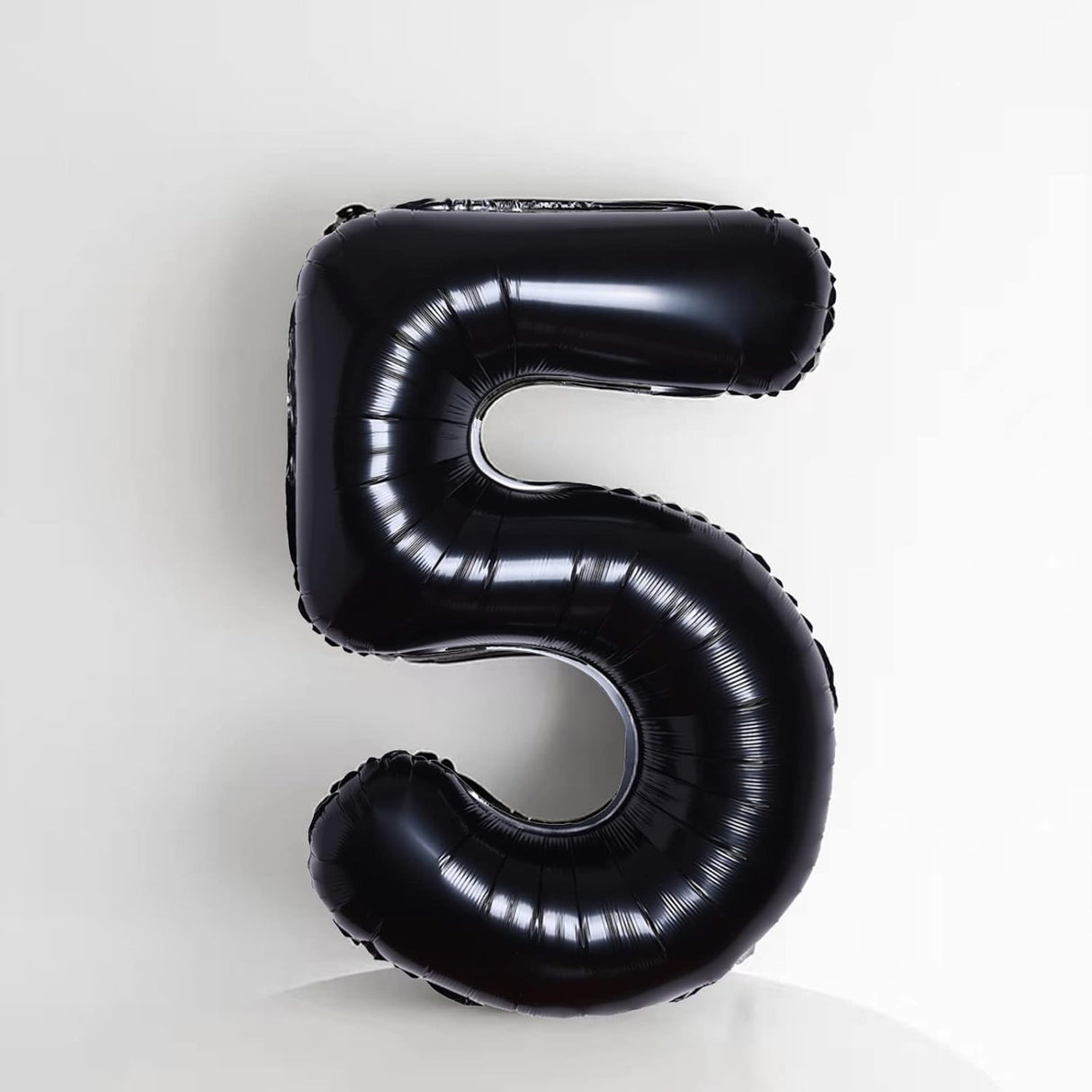Balon Din Folie Metalizata Figurina Cifra, Tema Aniversare 40 Cm, Ambalaj Individual, Pai Inclus, Umflare Cu Aer Sau Heliu, Cifra 5 - vivimall.ro