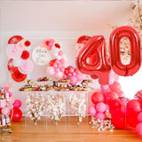 Balon Din Folie Metalizata, Figurina Cifra, Tema Aniversare 40 Cm, Ambalaj Individual, Pai Inclus, Umflare Cu Aer Sau Heliu, Cifra 4 - vivimall.ro