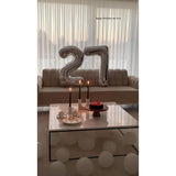Balon Din Folie Metalizata, Figurina Cifra, Tema Aniversare 40 Cm, Ambalaj Individual, Pai Inclus, Umflare Cu Aer Sau Heliu, Cifra 2 - vivimall.ro