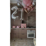 Balon Din Folie Metalizata, Figurina Cifra, Tema Aniversare 40 Cm, Ambalaj Individual, Pai Inclus, Umflare Cu Aer Sau Heliu, Cifra 2 - vivimall.ro