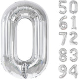 Balon Din Folie Metalizata, Figurina Cifra, Tema Aniversare 40 Cm, Ambalaj Individual, Pai Inclus, Umflare Cu Aer Sau Heliu, Cifra 0 - vivimall.ro