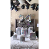 Balon Din Folie Metalizata, Figurina Cifra, Tema Aniversare 80 Cm, Ambalaj Individual, Pai Inclus, Umflare Cu Aer Sau Heliu, Cifra 2 - vivimall.ro