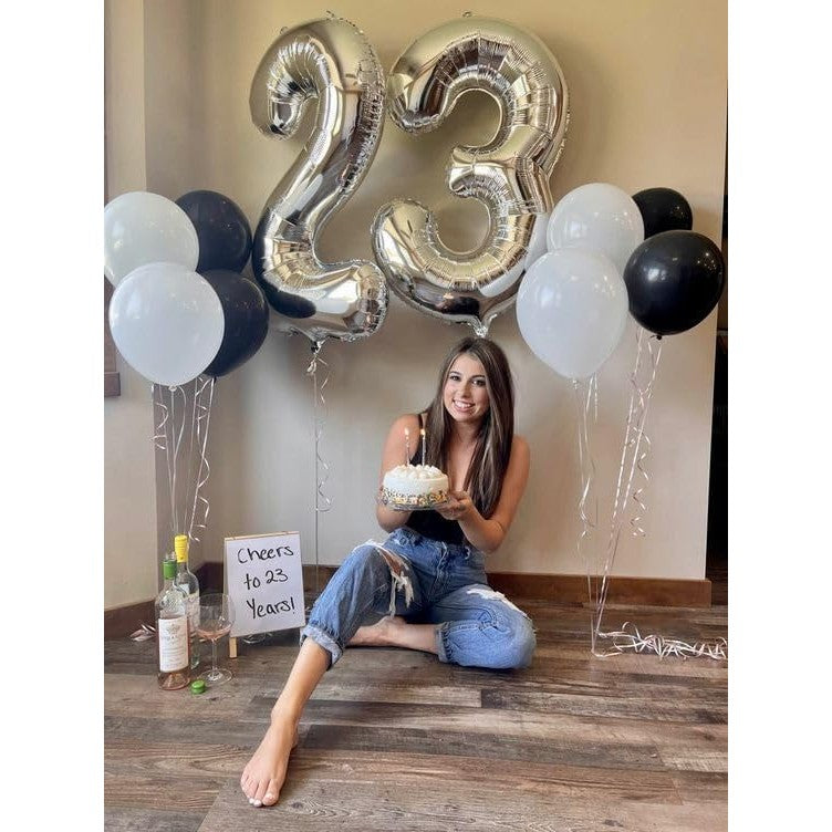 Balon Din Folie Metalizata, Figurina Cifra, Tema Aniversare 80 Cm, Ambalaj Individual, Pai Inclus, Umflare Cu Aer Sau Heliu, Cifra 3 - vivimall.ro