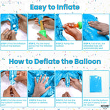 Balon Din Folie Metalizata, Figurina Cifra, Tema Aniversare 80 Cm, Ambalaj Individual, Pai Inclus, Umflare Cu Aer Sau Heliu, Cifra 7 - vivimall.ro