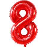 Balon Din Folie Metalizata, Figurina Cifra, Tema Aniversare 80 Cm, Ambalaj Individual, Pai Inclus, Umflare Cu Aer Sau Heliu, Cifra 8 - vivimall.ro