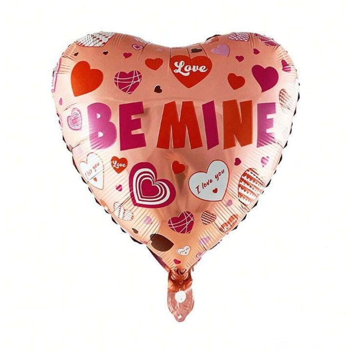 Balon Din Folie Metalizata, Figurina Inimioara, Tematica Iubire, 45 Cm, Ambalaj Individual, Pai Inclus, Umflare Cu Aer Sau Heliu - vivimall.ro