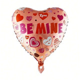 Balon Din Folie Metalizata, Figurina Inimioara, Tematica Iubire, 45 Cm, Ambalaj Individual, Pai Inclus, Umflare Cu Aer Sau Heliu - vivimall.ro