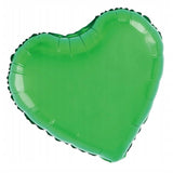 Balon din Folie Metalizata, Vivimall, Figurina Inimioara, Model Simplu, Tematica Iubire, 40 cm, Ambalaj Individual, Pai Inclus, Umflare cu Aer sau Heliu, Verde - vivimall.ro