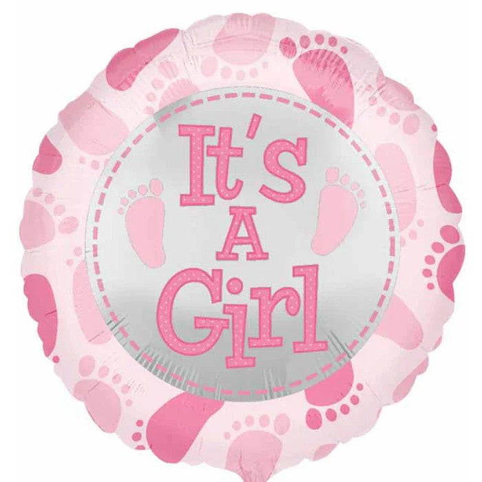 Balon Din Folie Metalizata, Figurina Rotunda, Tema Gender Reveal, 45 Cm, Ambalaj Individual, Pai Inclus, Umflare Cu Aer Sau Heliu - vivimall.ro