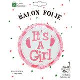 Balon Din Folie Metalizata, Figurina Rotunda, Tema Gender Reveal, 45 Cm, Ambalaj Individual, Pai Inclus, Umflare Cu Aer Sau Heliu - vivimall.ro