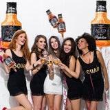 Balon din Folie Metalizata, Vivimall, Figurina Sticla de Whisky, Tema Aniversare, 90x45 cm, Ambalaj Individual, Pai Inclus, Umflare cu Aer sau Heliu, Maro - vivimall.ro