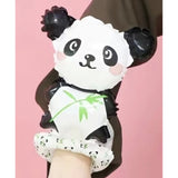 Balon brățară Panda din folie aluminiu, decor petrecere copii, vedere laterală, 13x35 cm