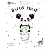 Ambalaj individual balon Panda folie metalizată Vivimall, pai transparent inclus, vedere de ansamblu